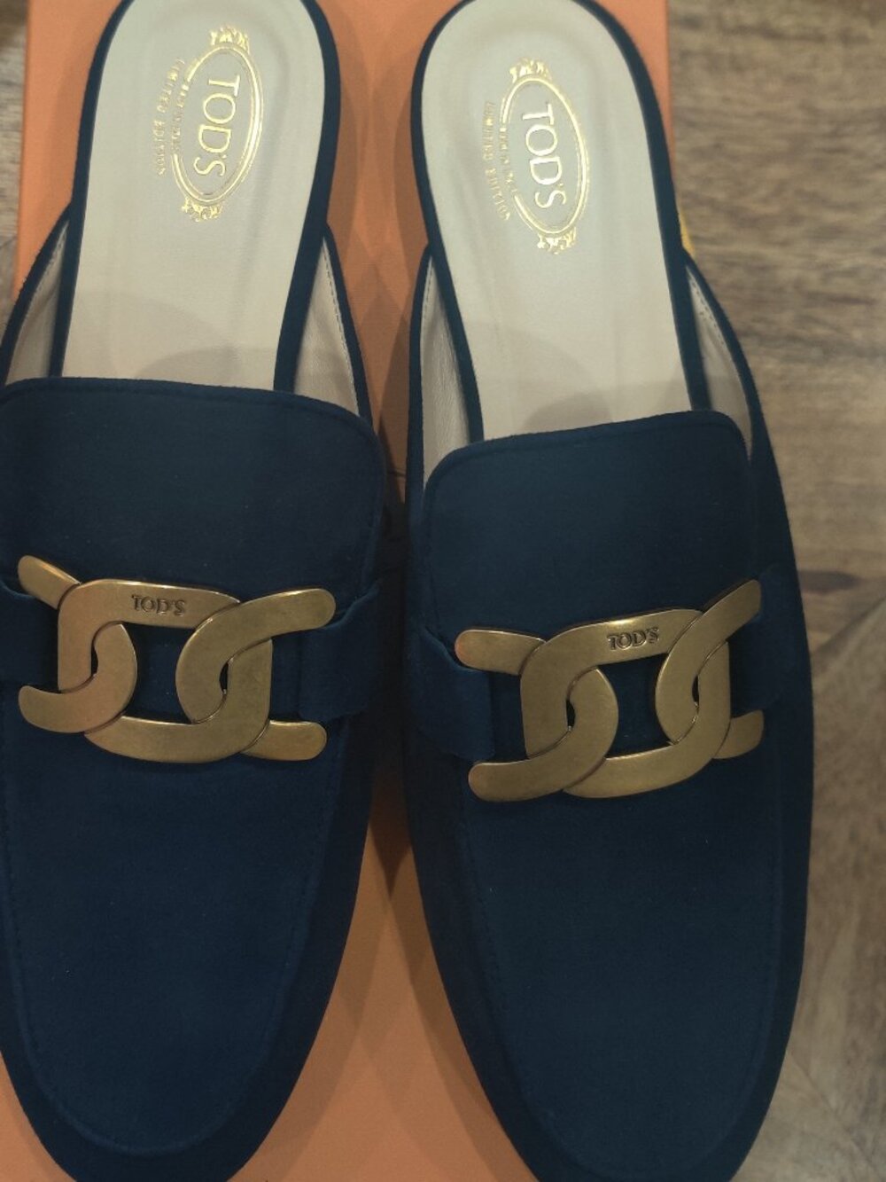 TOD'S Leather Mule Flats US12 UK9 EU42 LIMITED EDITION new $867.00
